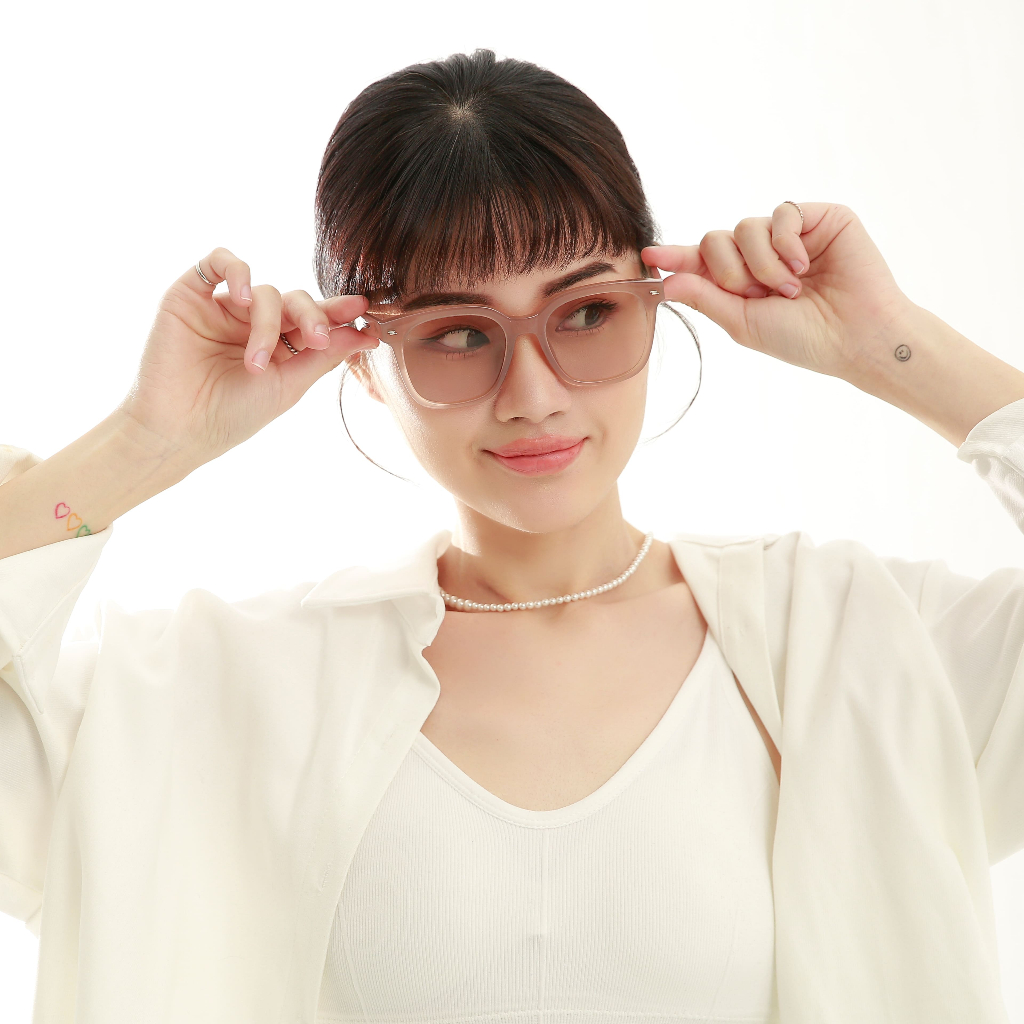【ASLLY】可可牛奶果凍偏光墨鏡 S2045 TR90 奶茶色膠框 時尚墨鏡 大鏡框 瘦小臉 咖啡色墨鏡 時尚配件