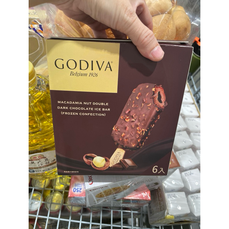 第二賣場拆賣1支86元Godiva 夏威夷果仁巧克力流星雪糕70公克×6隻低溫配送#131298