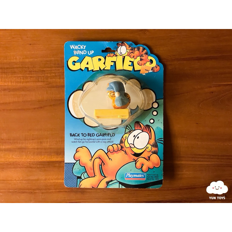 ［yuntoys] 1991年 加菲貓吊卡 老玩具 復古 Garfield 老物 公仔 玩具 美系 美式 睡衣加菲貓