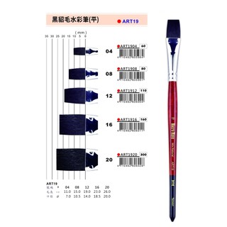 馬可威 Macro Wave 黑貂毛水彩筆/平頭 ART19系列
