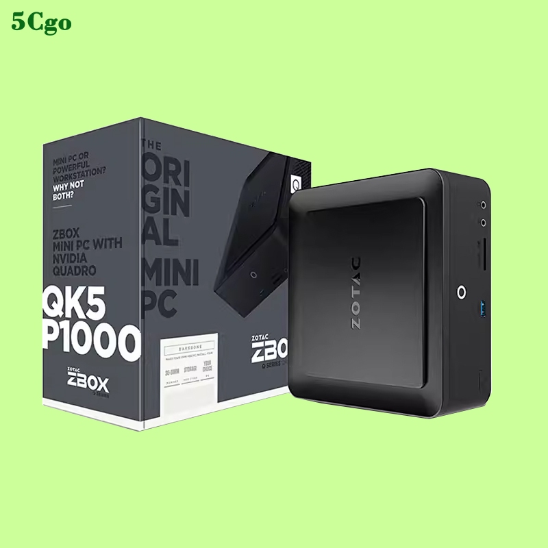 5Cgo.ZOTAC/索泰 ZBOX QK5P1000 酷睿i5-7200U獨顯四屏家用辦公迷你桌上型電腦小主機Win7