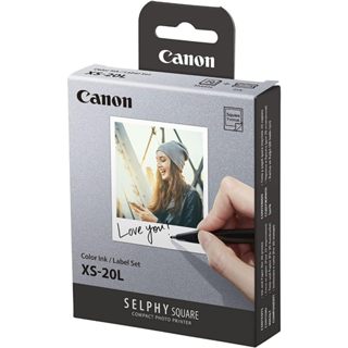 Canon XS-20L 方形相片貼紙 標籤 相紙20張含墨盒 SELPHY SQUARE QX10