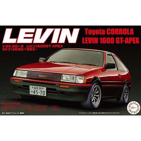 FUJIMI 1/24 TOYOTA AE86 Levin 1983 富士美 ID9 組裝模型