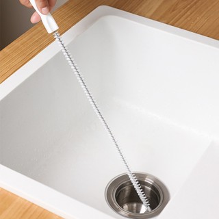 [Hare.D]45cm/60cm可彎曲管道疏通器 管道螺旋刷 毛髮清理器 水槽疏通刷 清潔毛刷清潔刷排水孔疏通器通管條