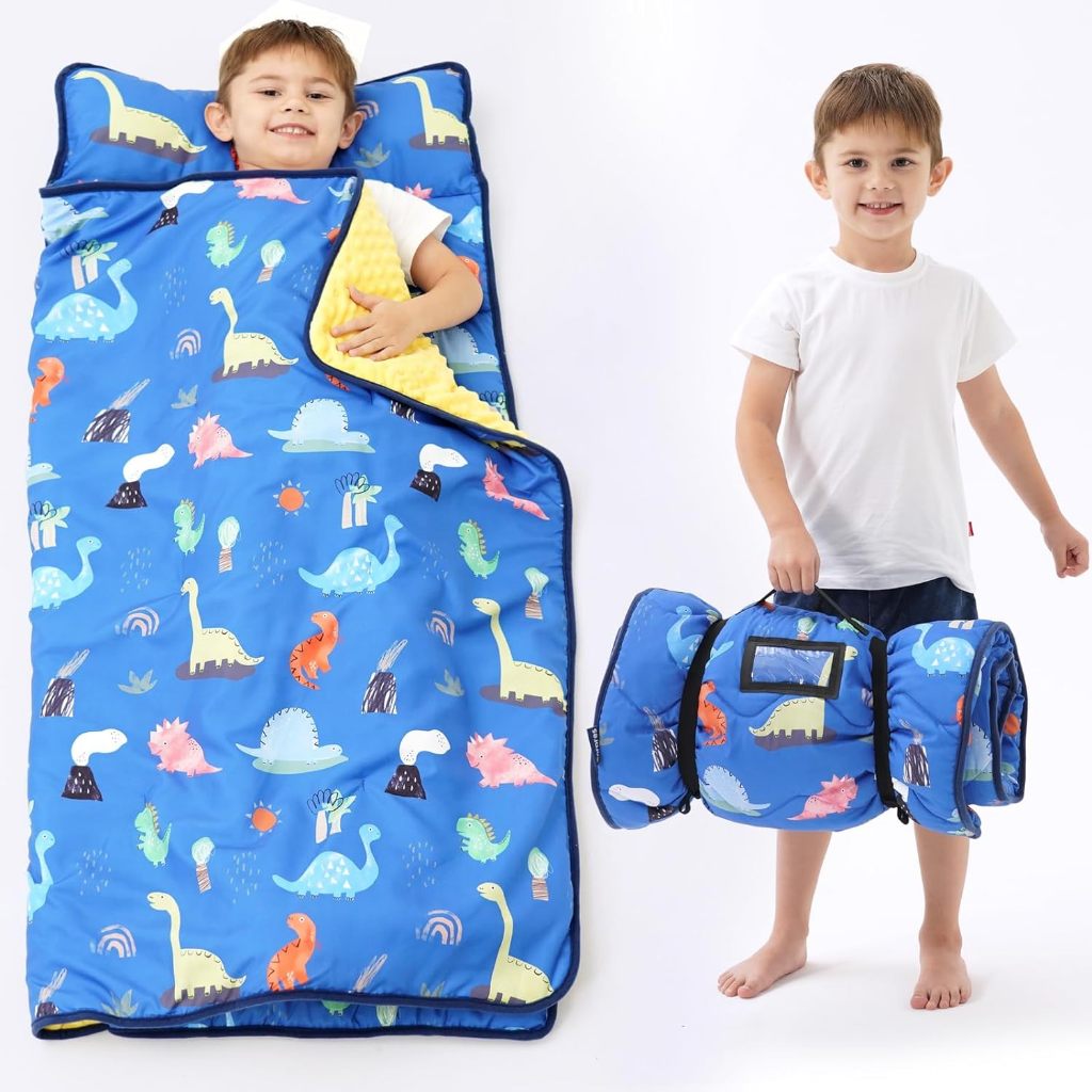 預購👍正版空運👍美國專櫃 BORPRES 藍色 恐龍Dinosaur兒童睡袋 睡袋 防踢被 豆豆毯