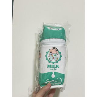 全新正版蠟筆小新牛奶盒造型收納袋化妝包鉛筆盒鉛筆袋