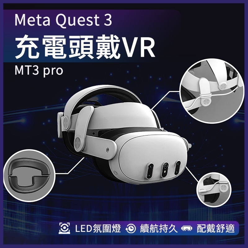 【Quest 3 頭戴配件】(OT3 PRO 電池款/MT3 PRO充電款) 