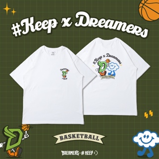 #KEEP x DREAMERS 聯名款 TEE 白色 籃球好朋友 夢想家 雲朵人 印花 短T【KS209】