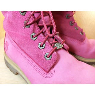 Timberland頭層牛皮防水隔熱反折靴 A14AK 女款踝靴 登山 雪地 戰鬥靴 粉紅/紫紅 EUR37