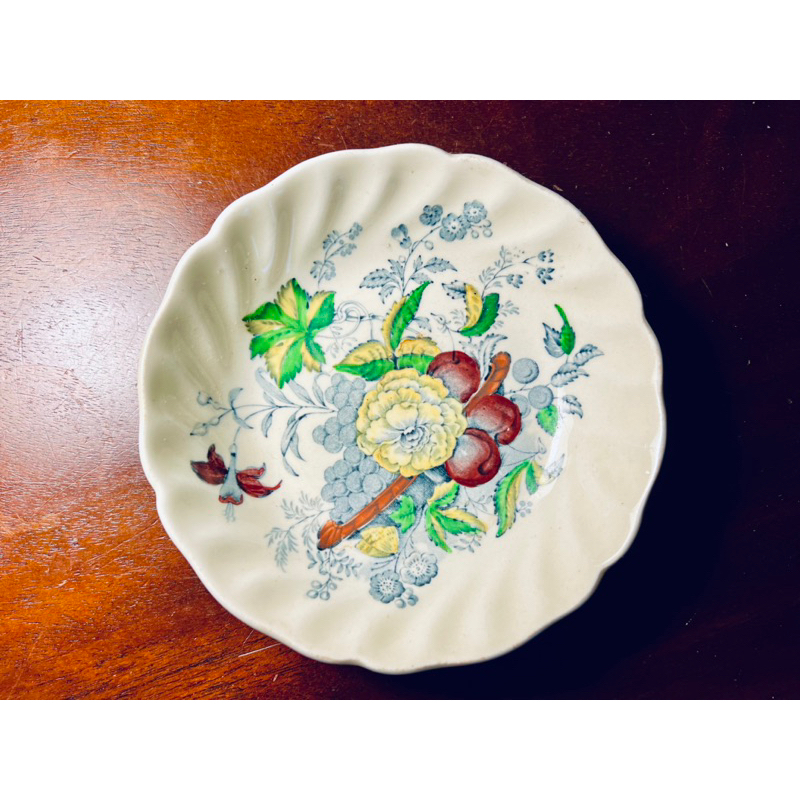 【梅根歐洲古物】英國Royal Doulton 皇家道爾頓1950年小瓷盤*現貨在台*#老件手繪#首飾盤