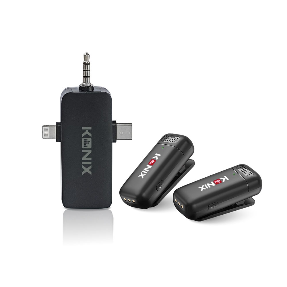 【KONIX】G2 多功能無線麥克風 三合一領夾式直播麥克風 手機藍牙麥克風 具監聽功能
