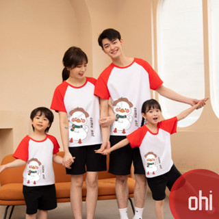 【ohi】親子裝上衣 家庭裝 純棉大尺碼 親子出遊度假 韓版寬鬆運動 撞色t 夏季純棉短袖 四色 XGT短袖 可愛鴨