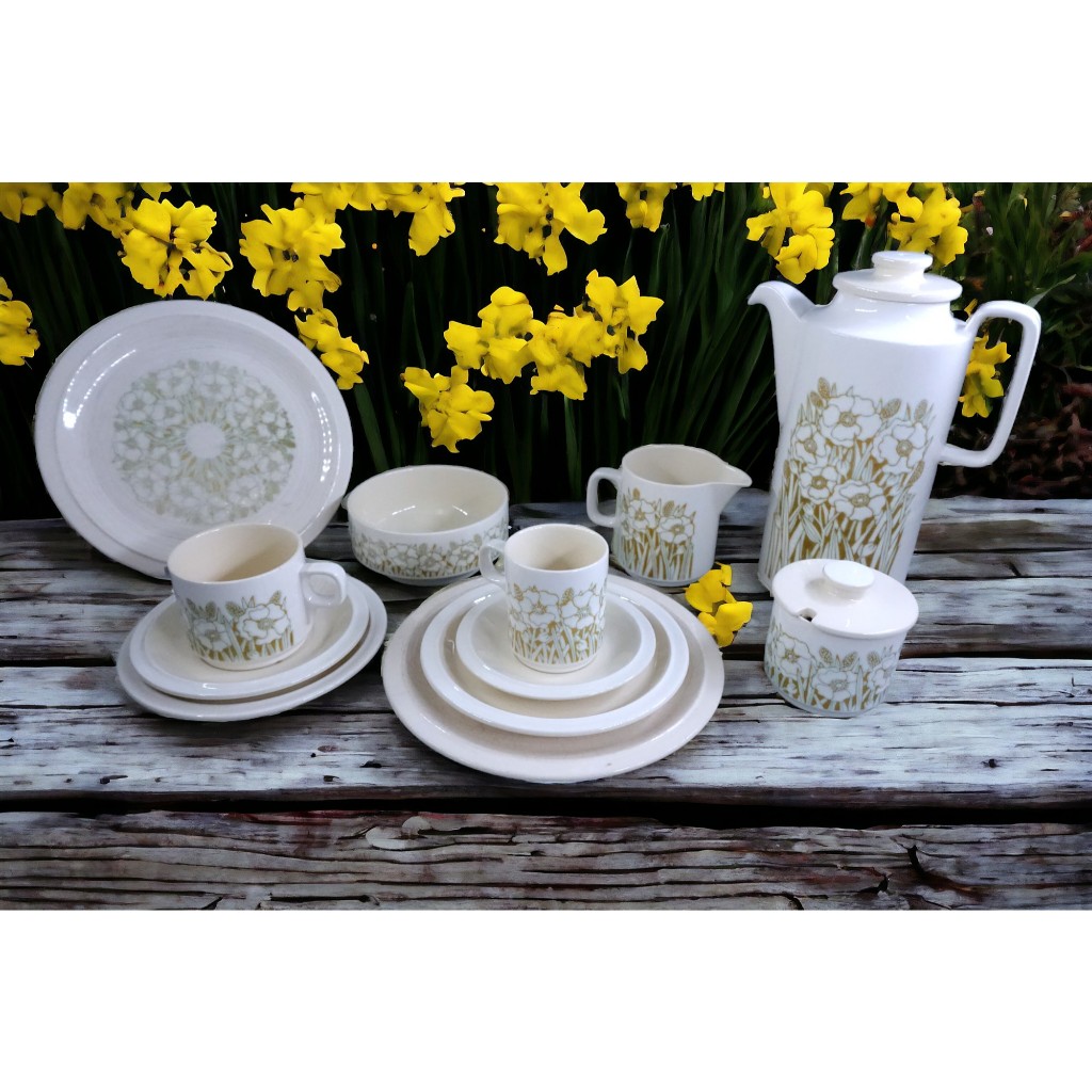【Sunshine Antiques】Hornsea - Fleur 英國陶瓷下午茶咖啡杯糖碗牛奶壺水壺 F.102-1