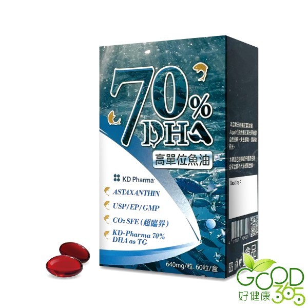 AKSO-魚油70%DHA(60顆/盒)【好健康365】買多優惠