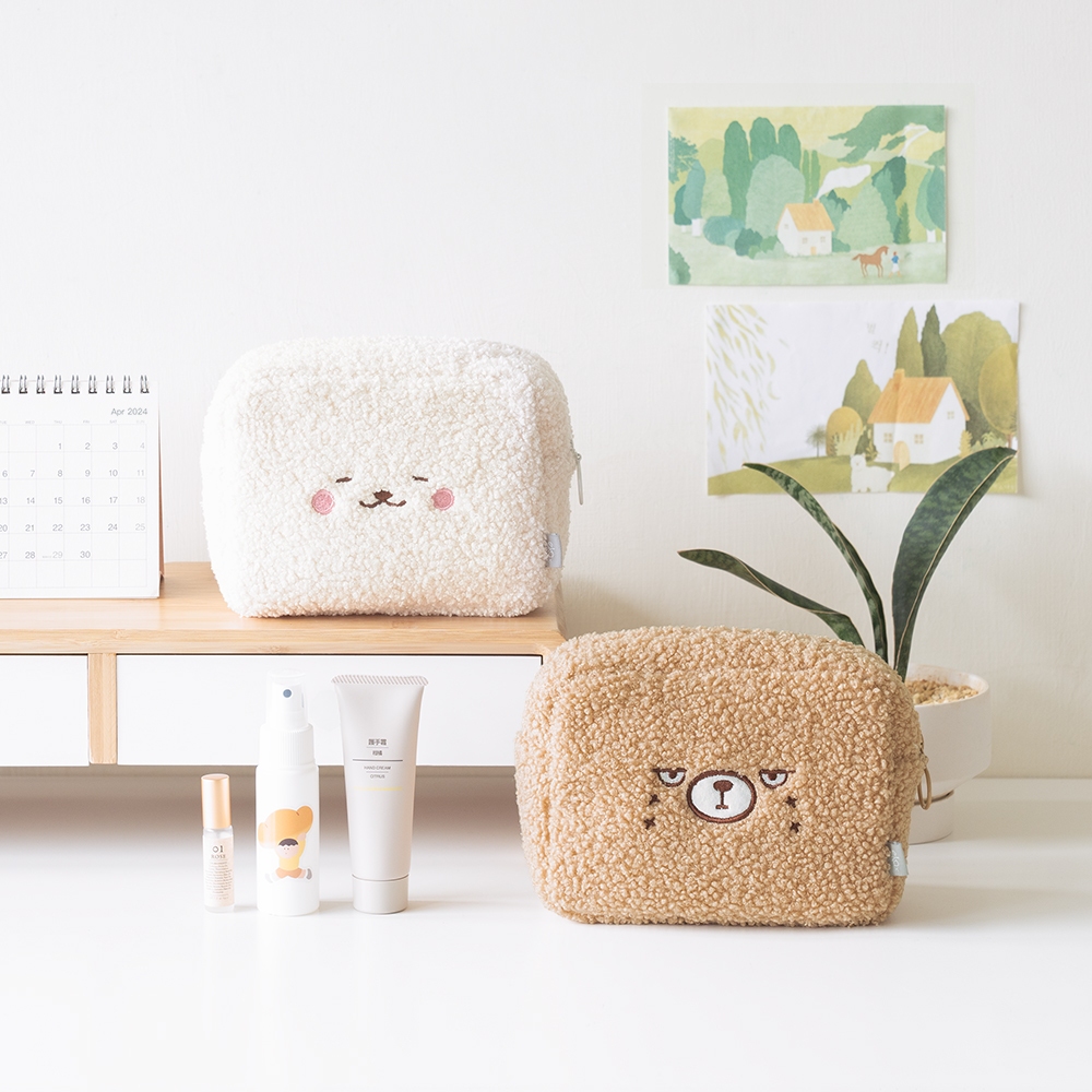 【ekax】毛毛萬用收納包｜2色｜毛毛｜收納包｜旅遊收納