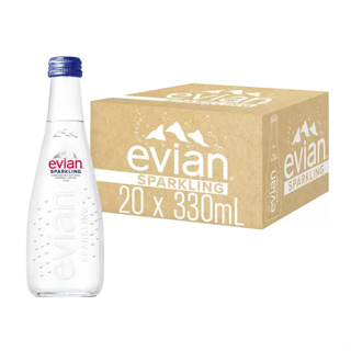 （宅配免運）Evian 氣泡天然礦泉水(330毫升&750毫升) 氣泡水 飲品 水 飲用水 法國氣泡水 好市多氣泡飲
