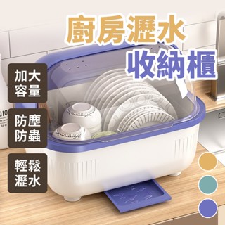 碗盤收納架 瀝水盤 碗盤瀝水架 碗筷收納盒 瀝水籃 多功能碗盤收納盒 廚房瀝水架