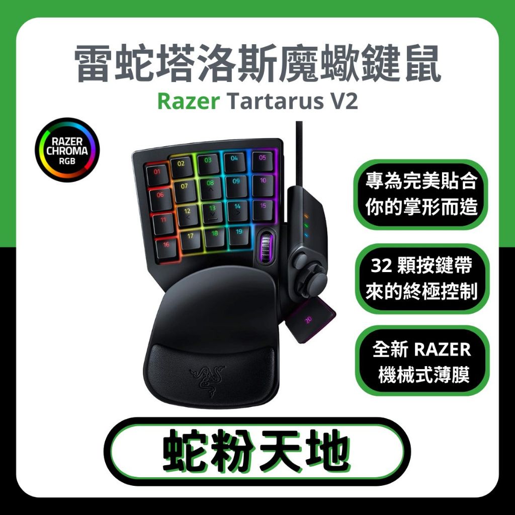 🐍蛇粉專屬天地🐍 Razer Tartarus V2 雷蛇塔洛斯魔蠍 V2 電競鍵盤 薄膜式鍵盤滑鼠組 小鍵盤 人體工學