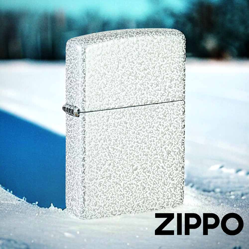 ZIPPO 冰川玻璃亮漆(素面)防風打火機 46020 獨特工藝 冰冷的冰川色調 觸感紋理 終身保固