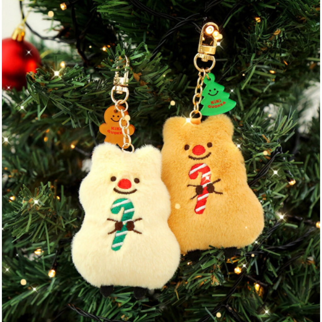 韓國正版 Mochi Town Kiki Quokka 短尾袋鼠 矮袋鼠 聖誕節娃娃公仔吊飾 鑰匙圈 包包掛飾