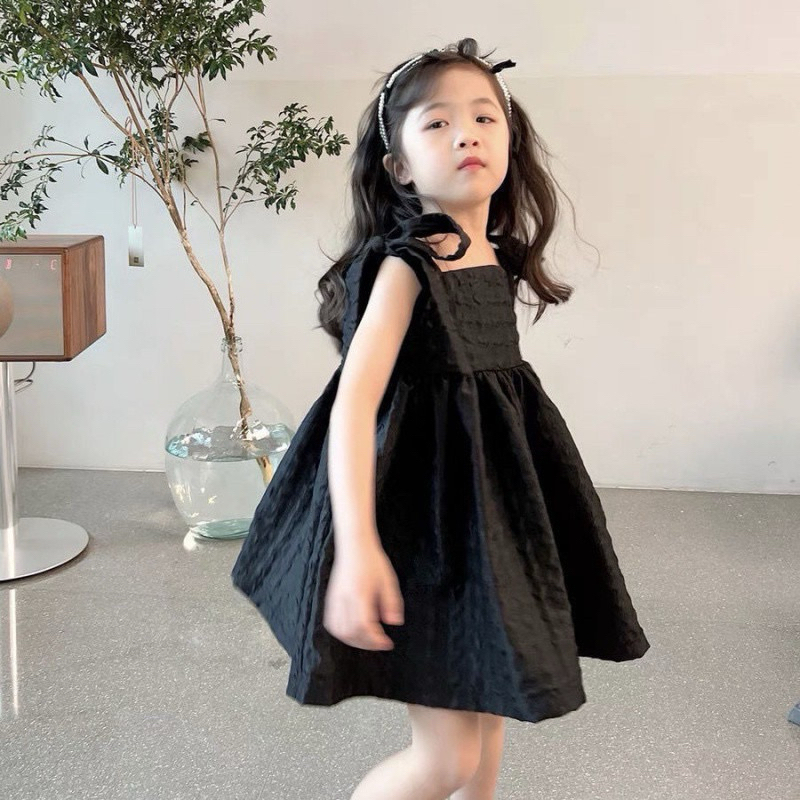 女童綁帶韓版氣質洋裝