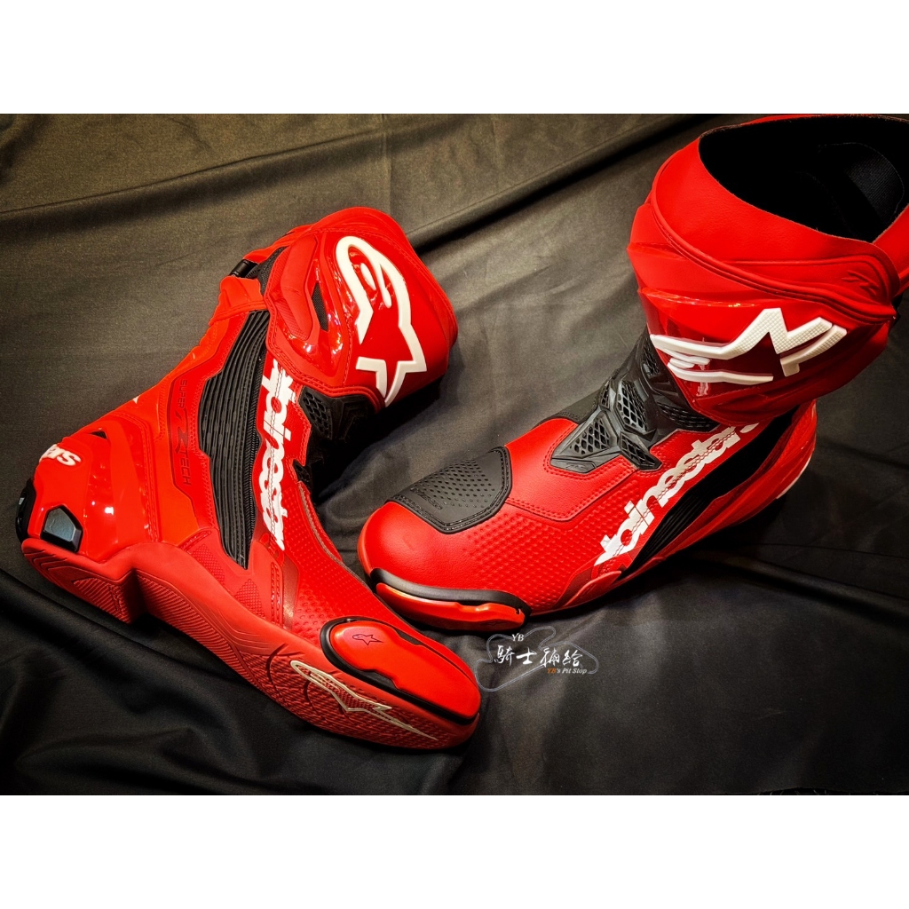 ⚠YB騎士補給⚠ ALPINESTARS A星 Supertech R 鮮紅 高筒 防摔 頂級 競技 車靴