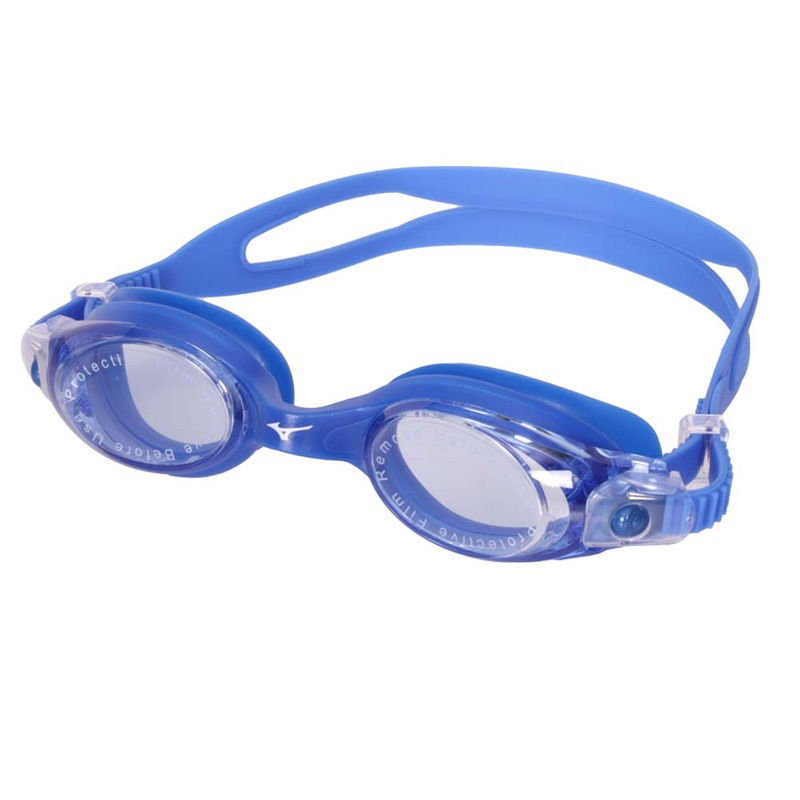 美津濃 MIZUNO SWIM 泳鏡-台灣製 抗UV 防霧 蛙鏡 游泳 N3TEA66000-16 藍銀 NO.08