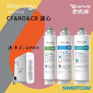 【思維康SWEETCOM】EVERPURE愛惠浦 適用於G3P800 CB活性碳/CF前置/RO逆滲透濾心 組合優惠濾心