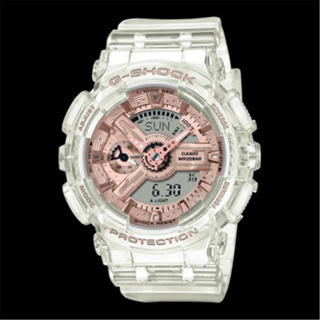 CASIO 卡西歐 G-SHOCK 閃耀透粉 樹脂錶帶 半透明 雙顯電子錶 (GMA-S110SR-7A) [秀時堂]