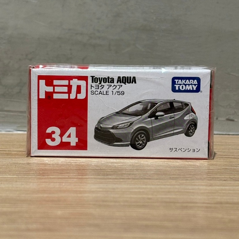 (bear)日本正版現貨 TOMICA 多美 NO. 34 豐田 AQUA Toyota 轎車 紅白盒