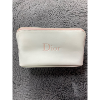 出清 DIOR 迪奧 白色大容量美妝包/化妝包