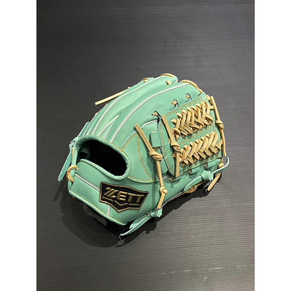 棒球世界ZETT SPECIAL ORDER 訂製款棒壘球手套特價內野12吋內網L7粉綠配色
