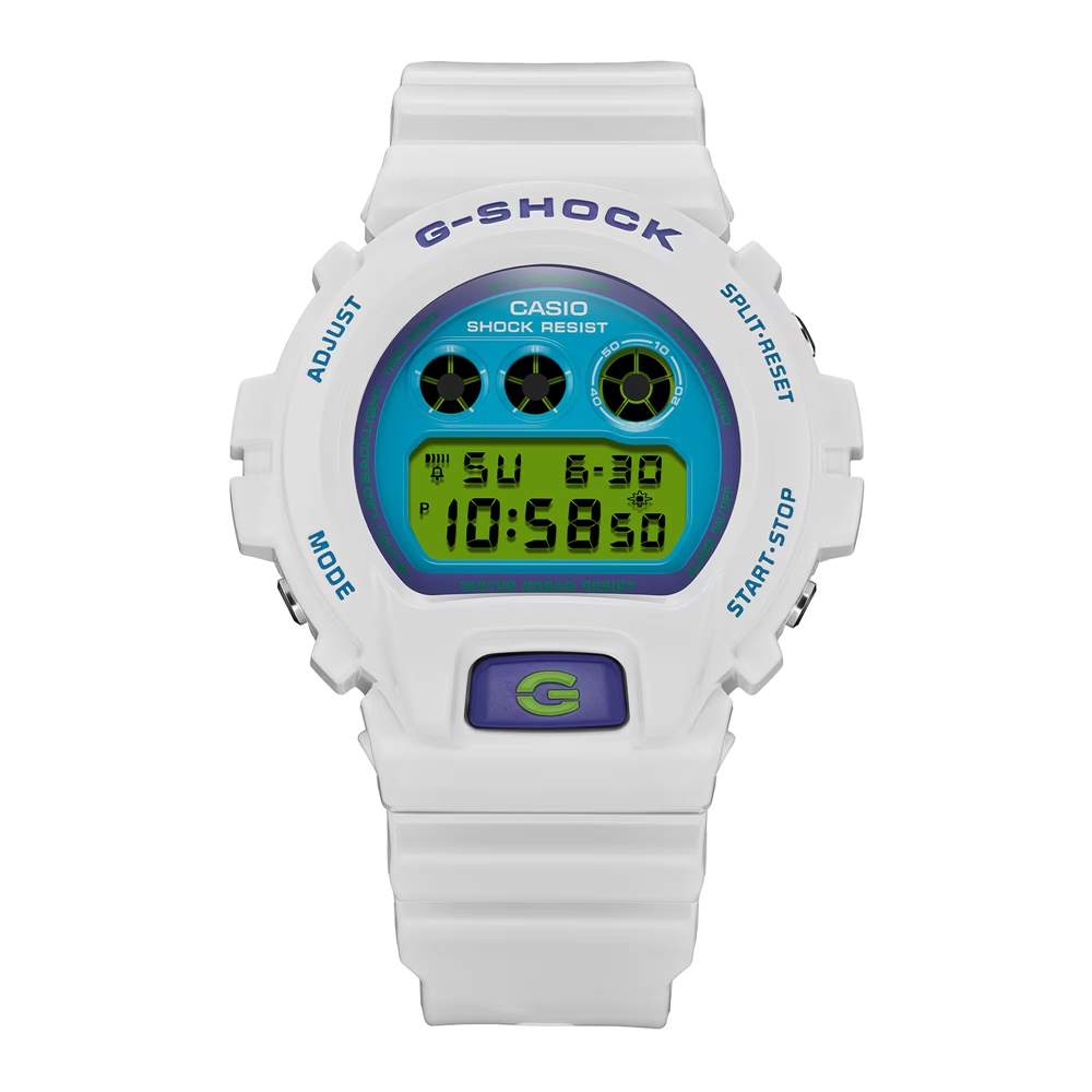 CASIO卡西歐 G-SHOCK 經典系列 三眼錶盤 運動電子錶 粉紅 DW-6900RCS-7_50mm
