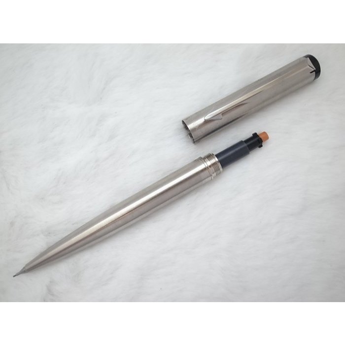 B948 派克英國製 全鋼記事自動鉛筆0.5mm(筆蓋按壓式)(9成新)
