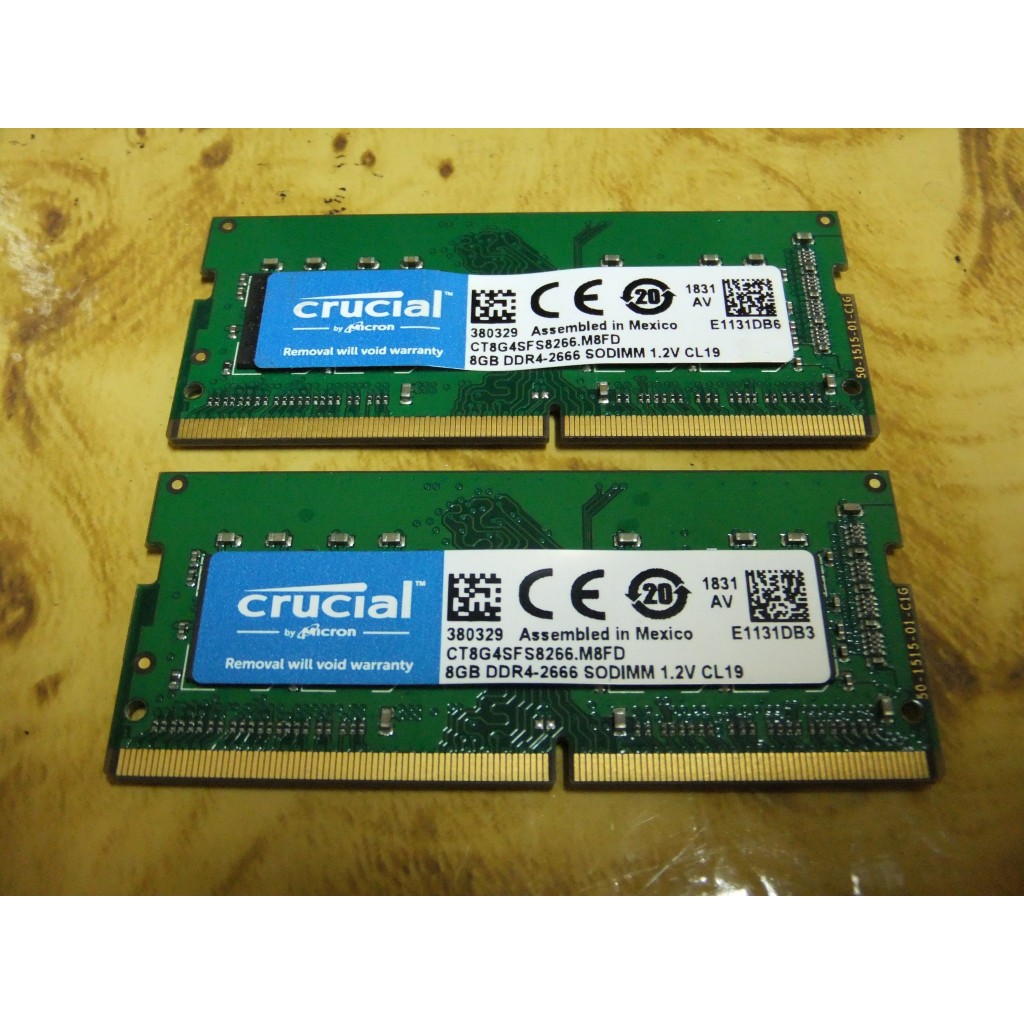 Micron 美光 Crucial 終身保固 ~ 16GB (8GBx2) DDR4-2666 同週期 SODIMM