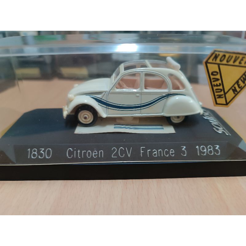 全新SOLIDO法國製 1/43 1983 CITROEN 2CV France3紀念車 復古車 古董車 老爺車J142