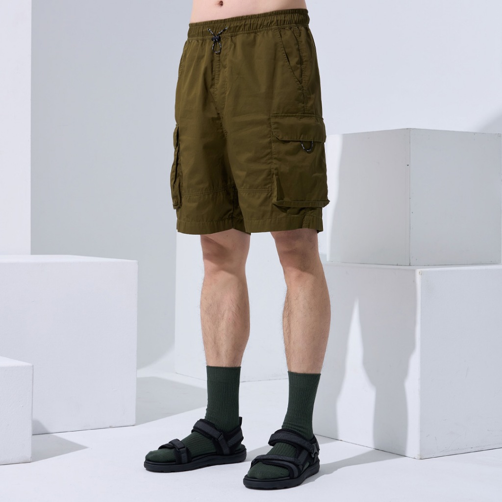 【ERSS】出色多袋工裝休閒短褲-男 深綠 S20130
