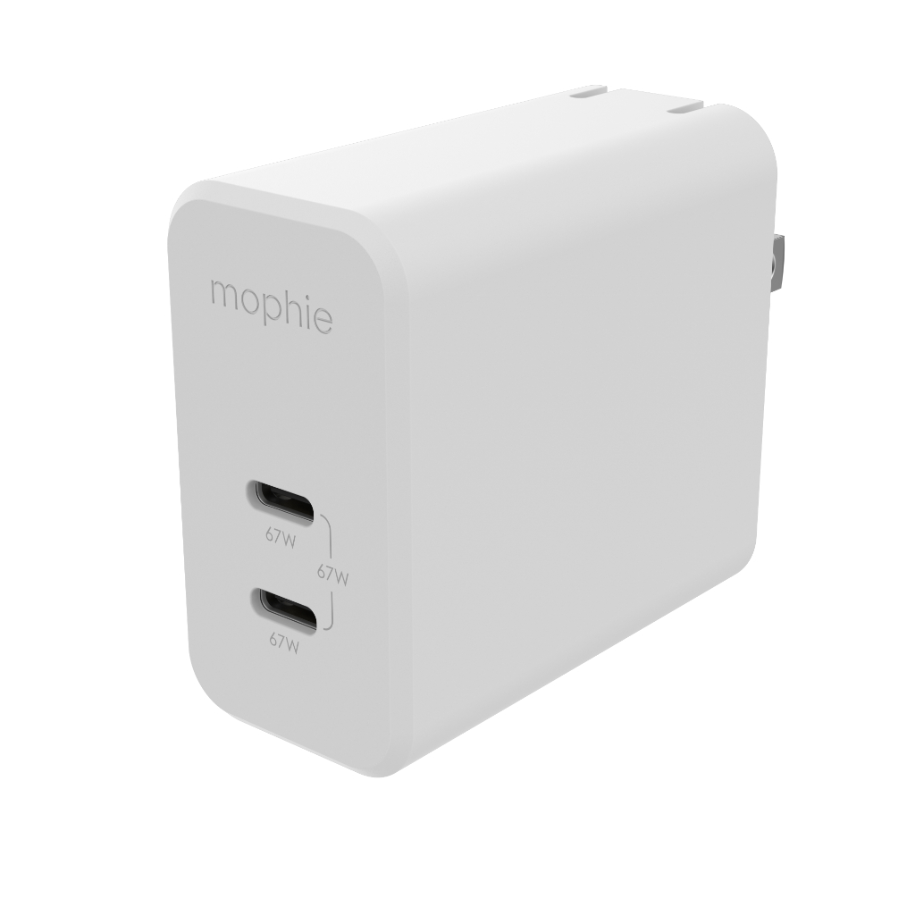 【DJ SHOP】mophie speedport GaN 氮化鎵 67W USB-C 雙孔電源供應器/充電器