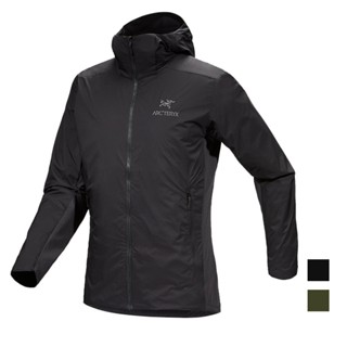 【Arcteryx 始祖鳥】男 Atom SL 化纖外套 黑 龍紋綠 輕量Coreloft連帽外套 X000005409