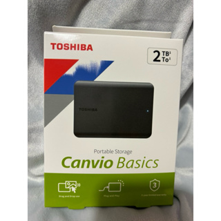 全新未拆：TOSHIBA 便攜式外接硬碟 (黑) 2TB CANVIO BASICS