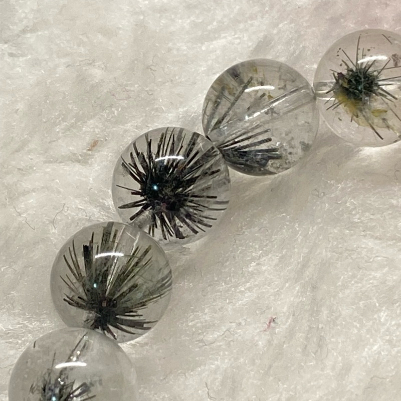 [收藏品] 雲水晶 天然 稀缺品 海膽水晶  10mm 近16cm