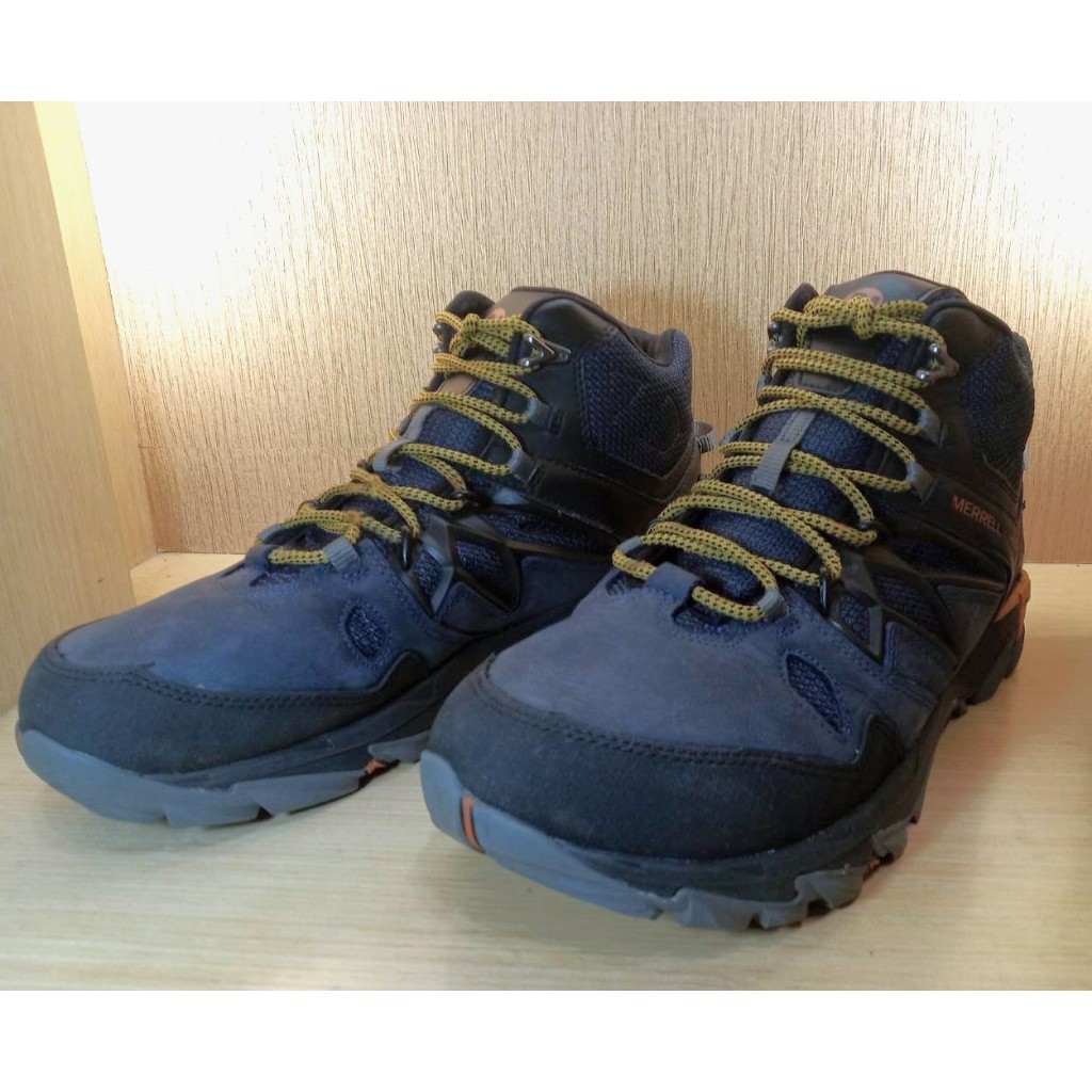 美國 MERRELL  ALL OUT BLAZE 2 MID 防水多功能健行鞋 登山鞋 橘/藍 J42423 US9