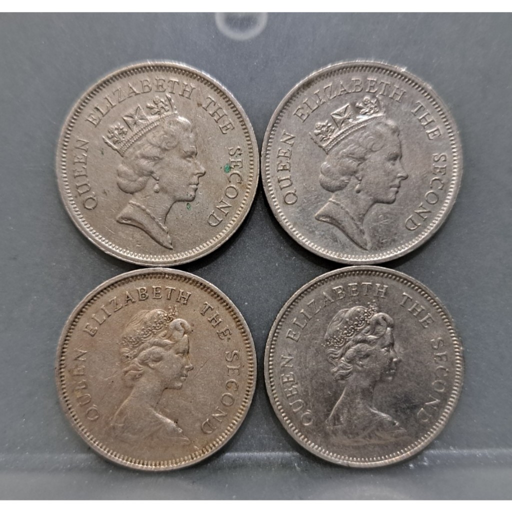 幣953 香港1978.79.89.90年1元硬幣 共4枚