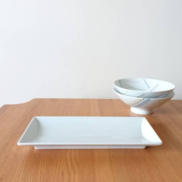 日式 波佐見燒 白山陶器 魚盤 蔬菜盤 長盤