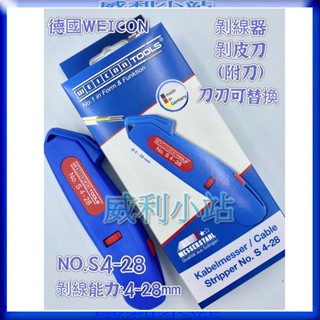 【威利小站】德國製 WEICON NO.S4-28 剝線器 刮刀型 電纜剝皮刀 快速剝線鉗4~28mm 快速剝皮鉗剝皮器