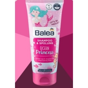 德國Balea 海洋公主 洗髮 沐浴 潤髮兒童洗潤二合一洗髮露200ml 無添加 兒童洗髮精 護髮 潤髮