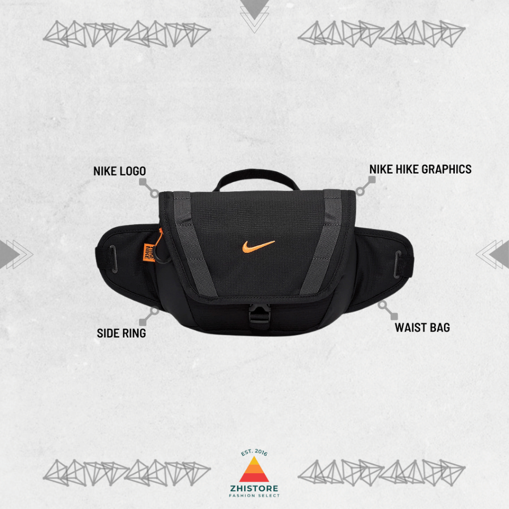 【ZhiStore】Nike Hike 三用 機能小包 側背包 腰包 斜背包 戶外小包 黑橘 DJ9681-011