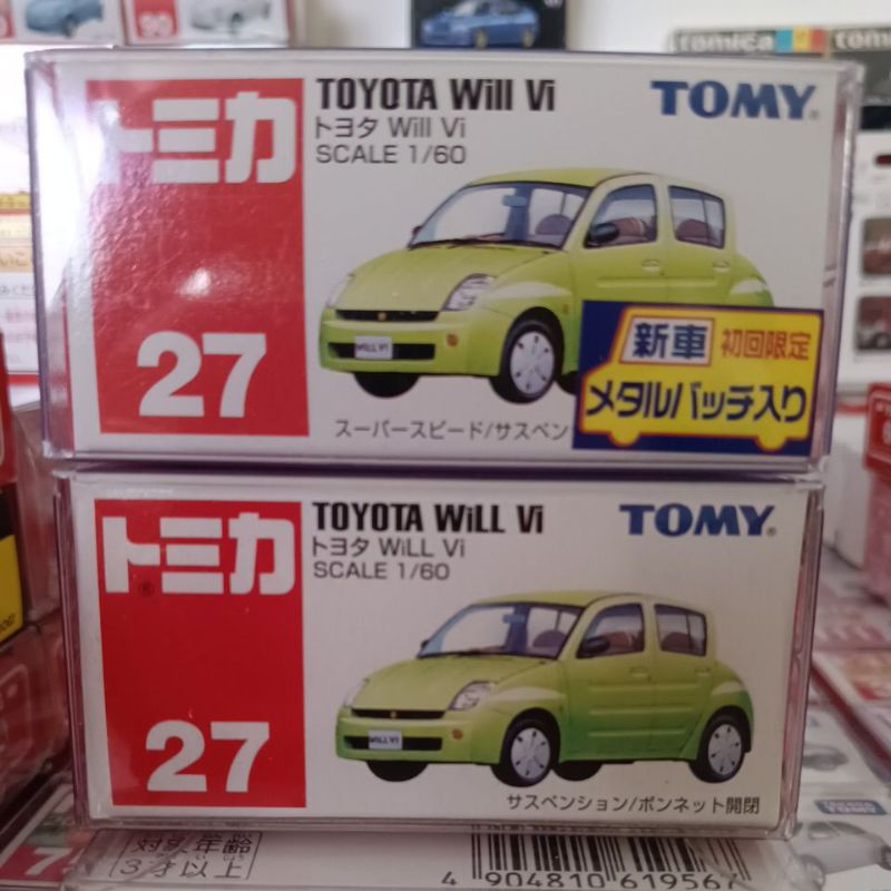 TOMICA  NO.27絕版舊藍標TOYOTA WILL VI 新車貼