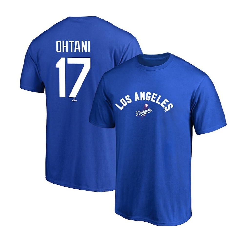 MLB Fanatics-道奇隊17號大谷翔平短T恤 6430217-550(藍)