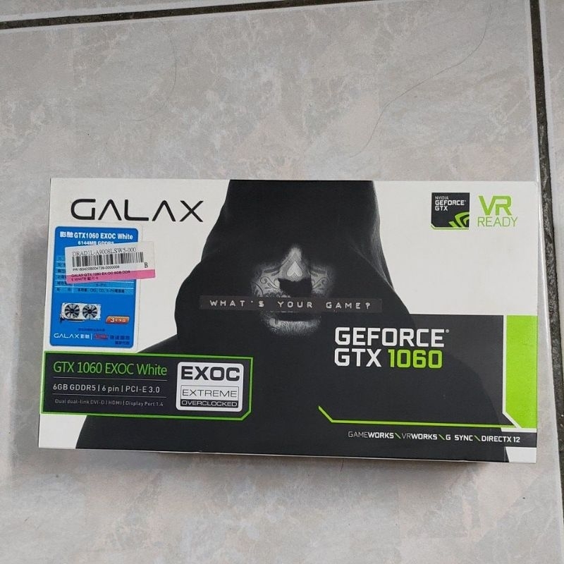 GALAX 影馳 GTX 1060 6G EXOC WHITE 顯示卡